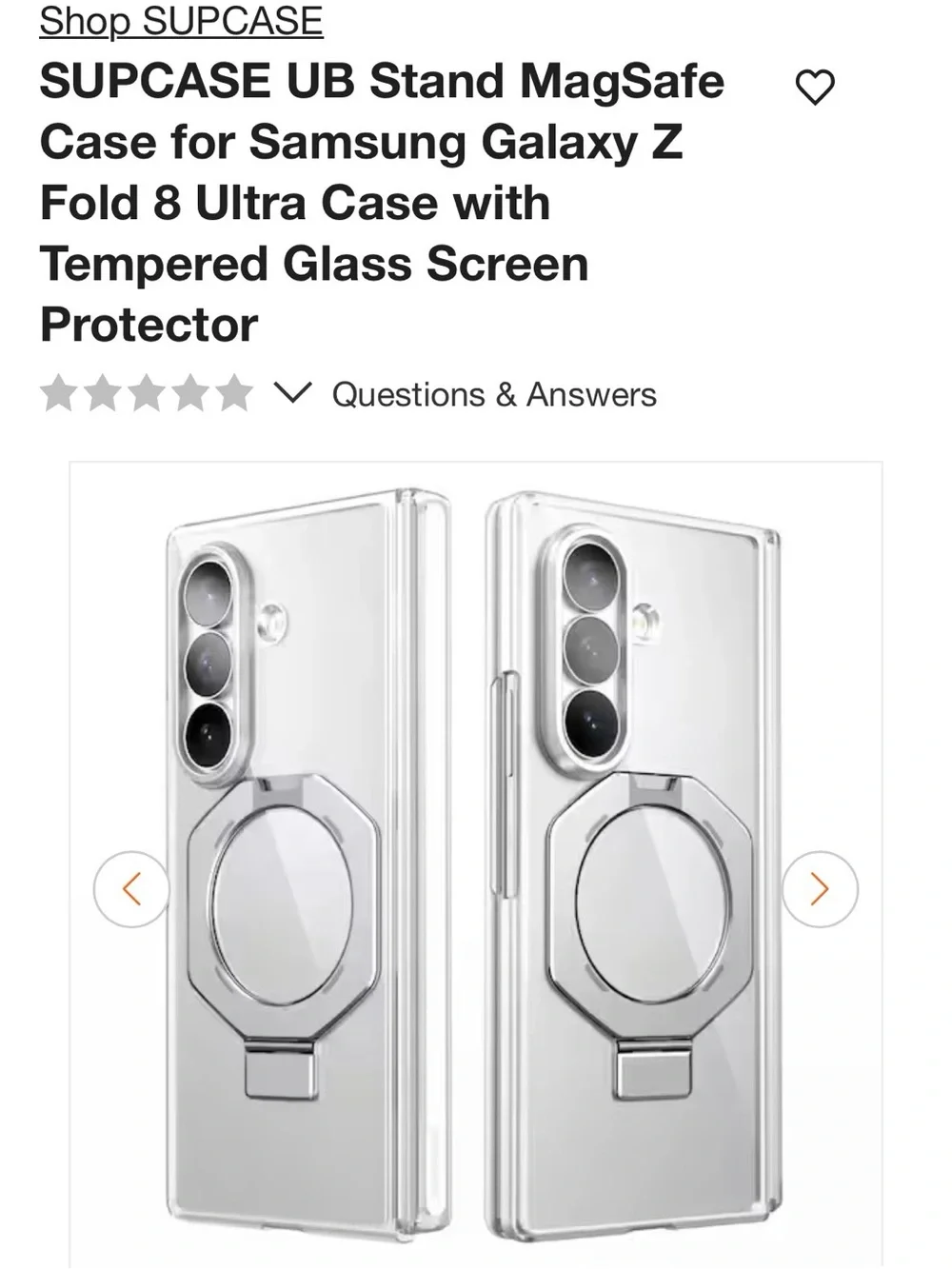 SUPCASE for Galaxy Z Fold 8 Ultra Case with Tempered Glass Screen Protector
